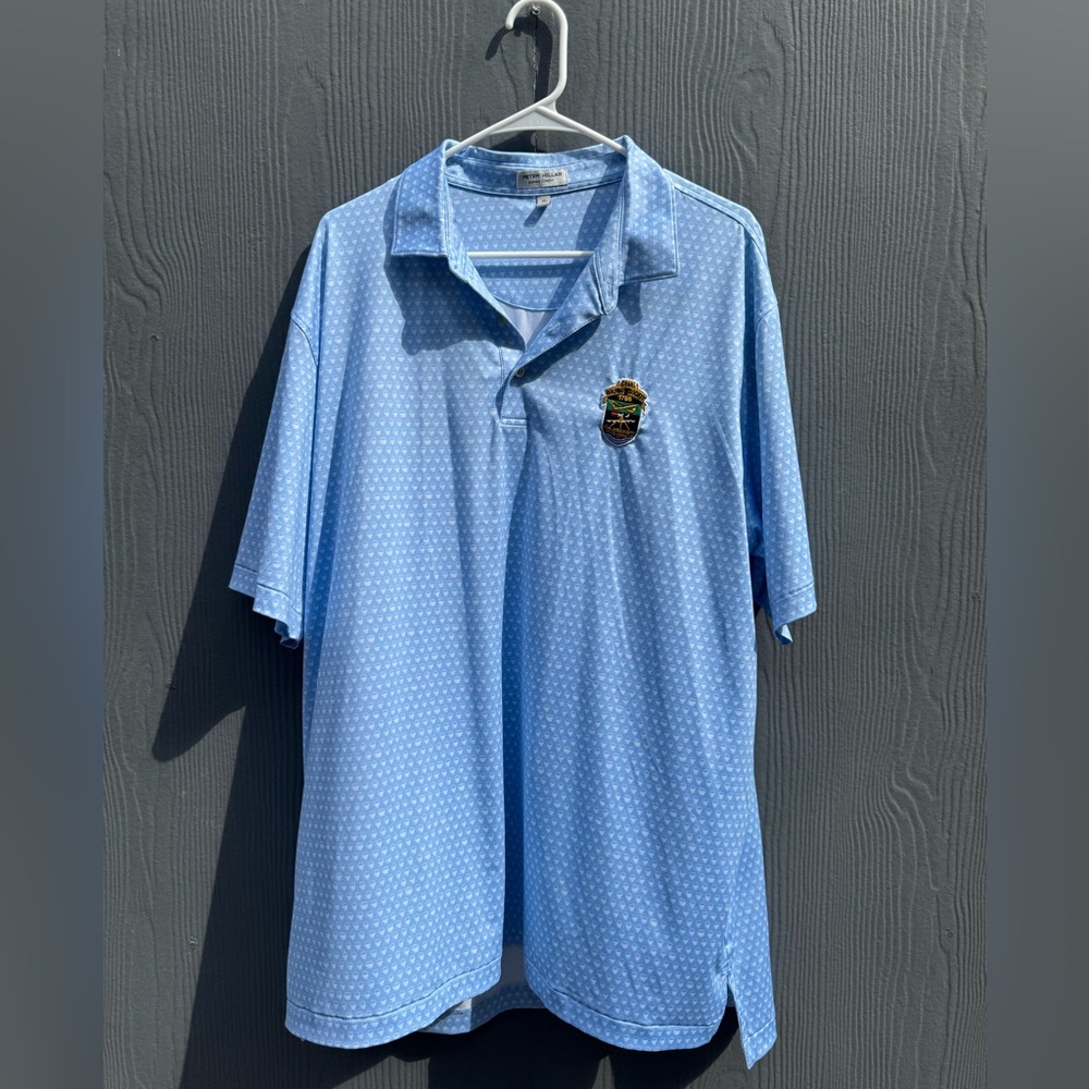 Peter Millar Seeing Double Skull Summer Golf Polo Size XL
